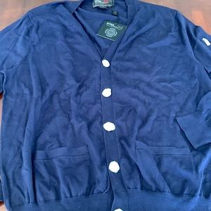 RLX  Ralph Lauren Navy performance cardigan.